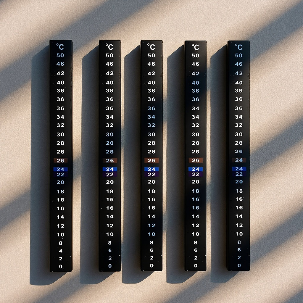 Temperature Strip Thermometer - 5 Stück Fermentations-Temperatur-Aufkleber für Brau-Thermometer-Streifen, Präzises