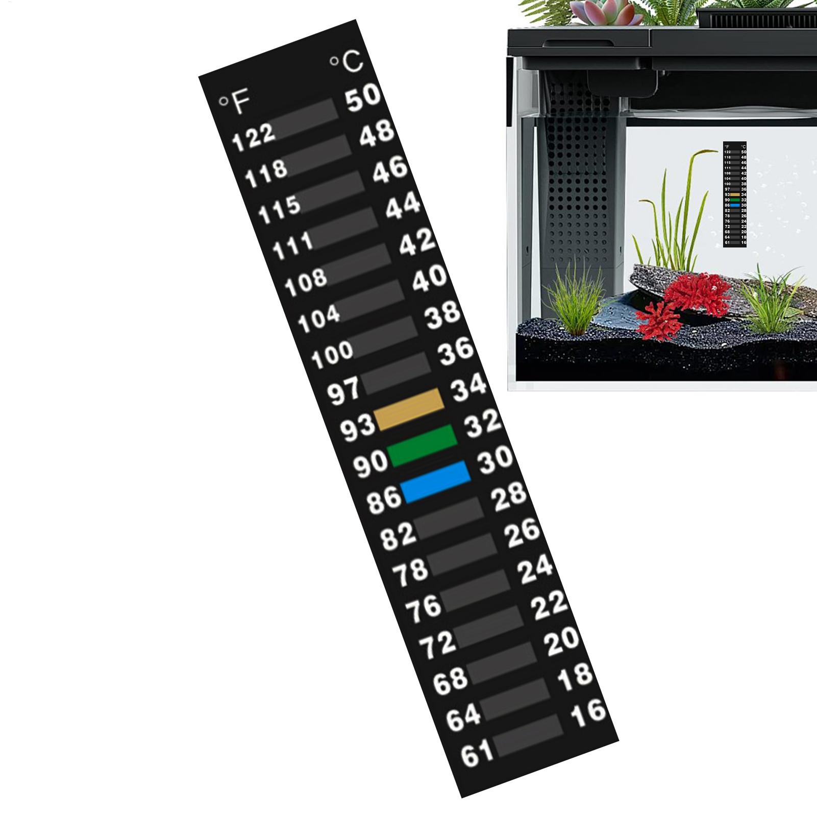Temperature Strip Thermometer - Selbstklebender Temperaturstreifen LCD Umweltüberwachungs-Aufkleber Temperaturmessstreifen für