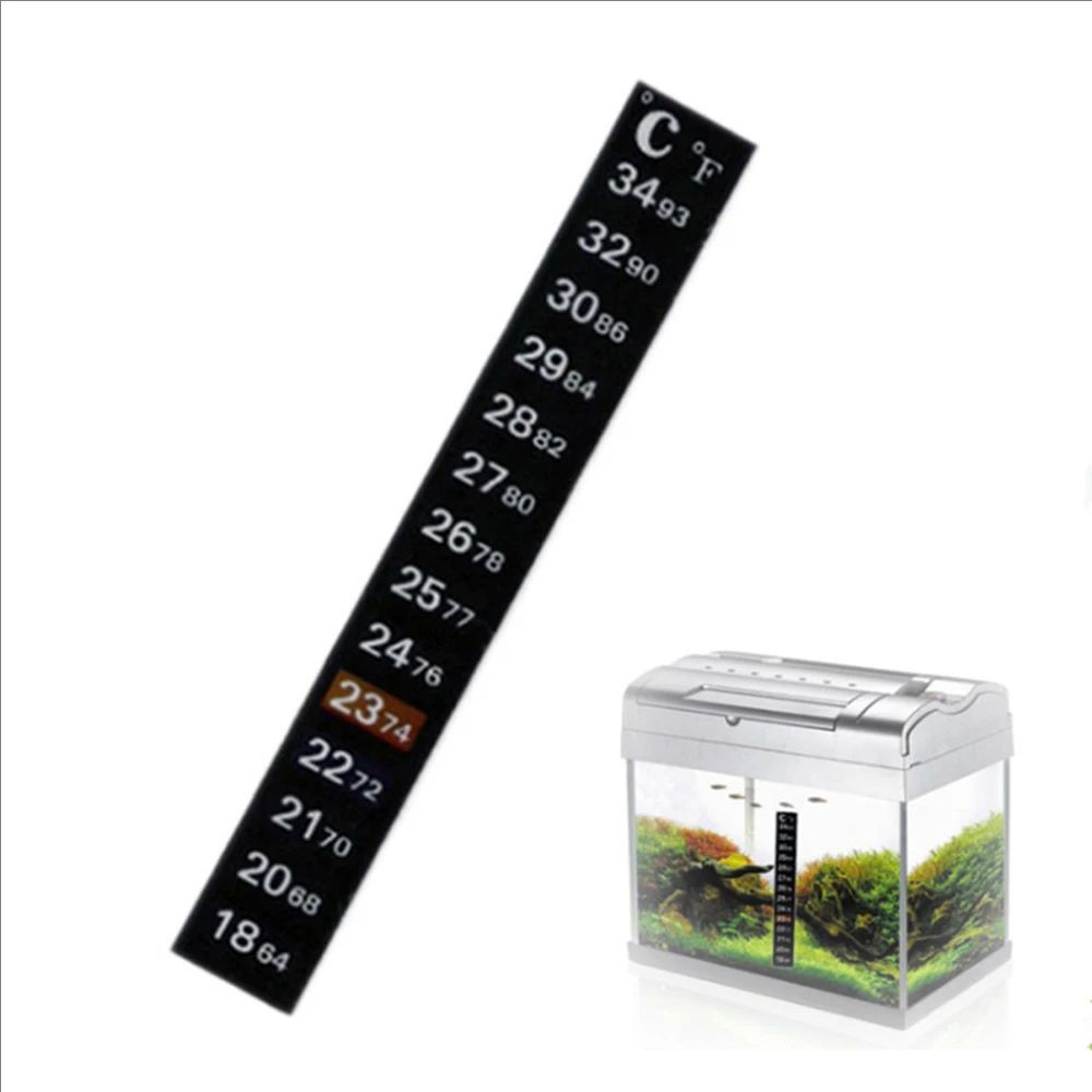 Temperature Strip Thermometer - 5er/10er-Pack Aquarium-Thermometer-Sticker: Selbstklebende Farbwechsel-Thermometerstreifen mit Dual-Skala