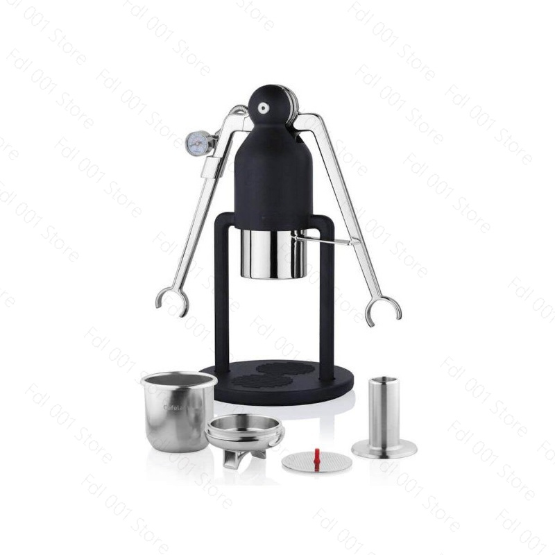 Pressure Gauge Espresso - Handbetriebener Kaffee-Roboter Kabellose Espressomaschine für Zuhause