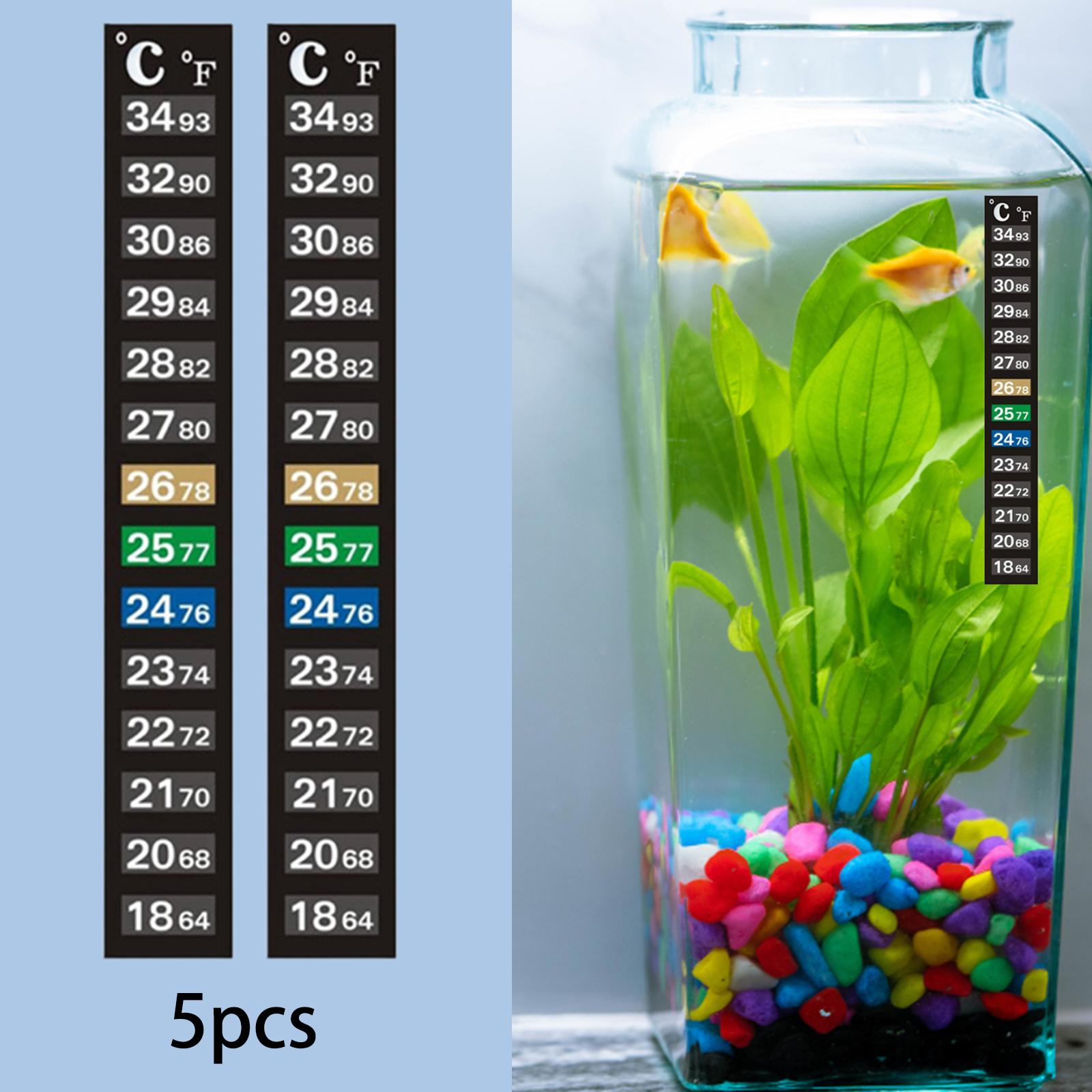 Temperature Strip Thermometer - Aquarium-Thermometerstreifen, Temperaturanzeige, Aufkleber für Fischbecken, einfache