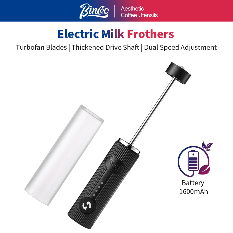 Milk Steaming Pitcher - BINCOO Elektrischer Kaffeeaufschäumer, USB wiederaufladbar, 2