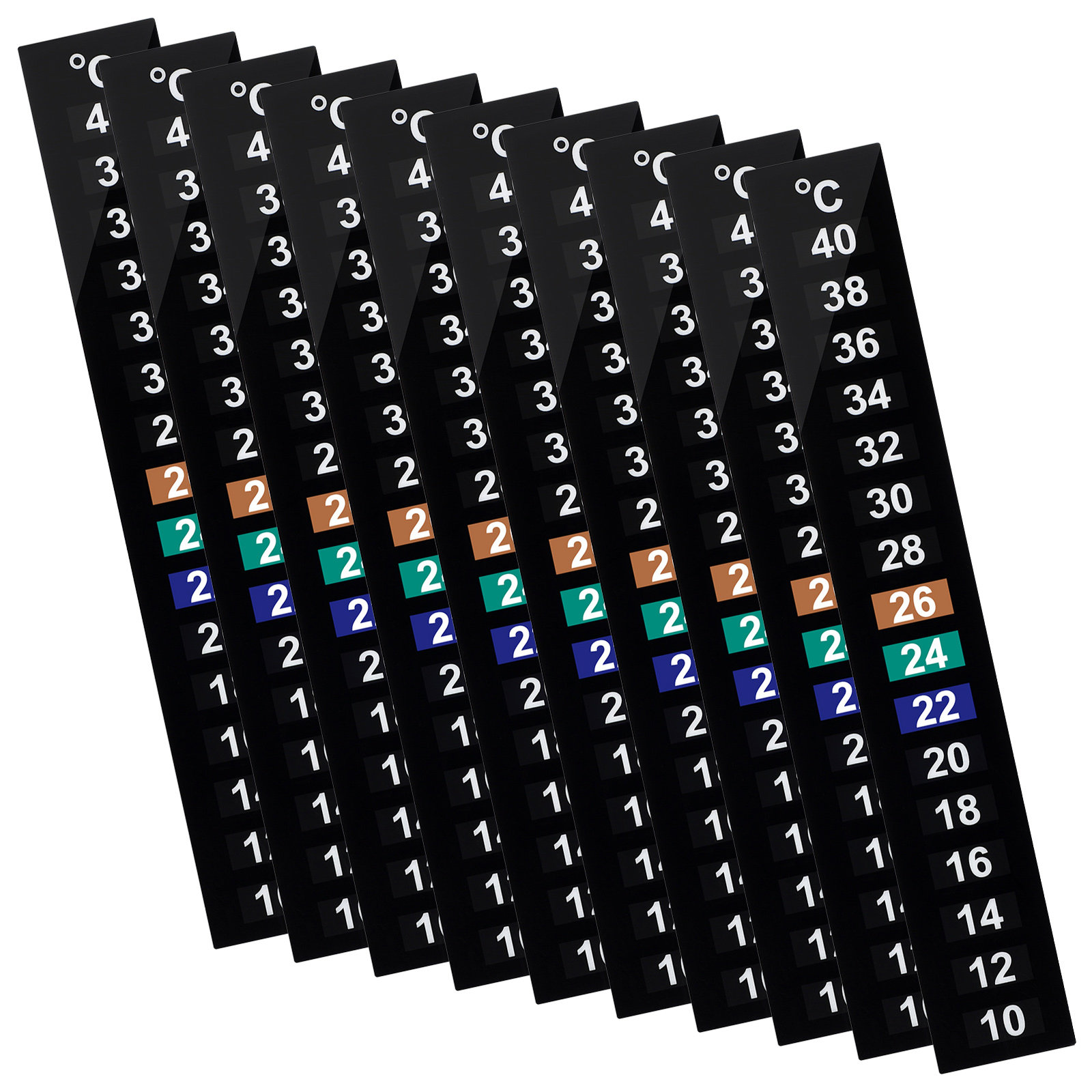 10 Stück Flüssigkristall-Therm – Temperature Strip Thermometer Bewertung und Preis