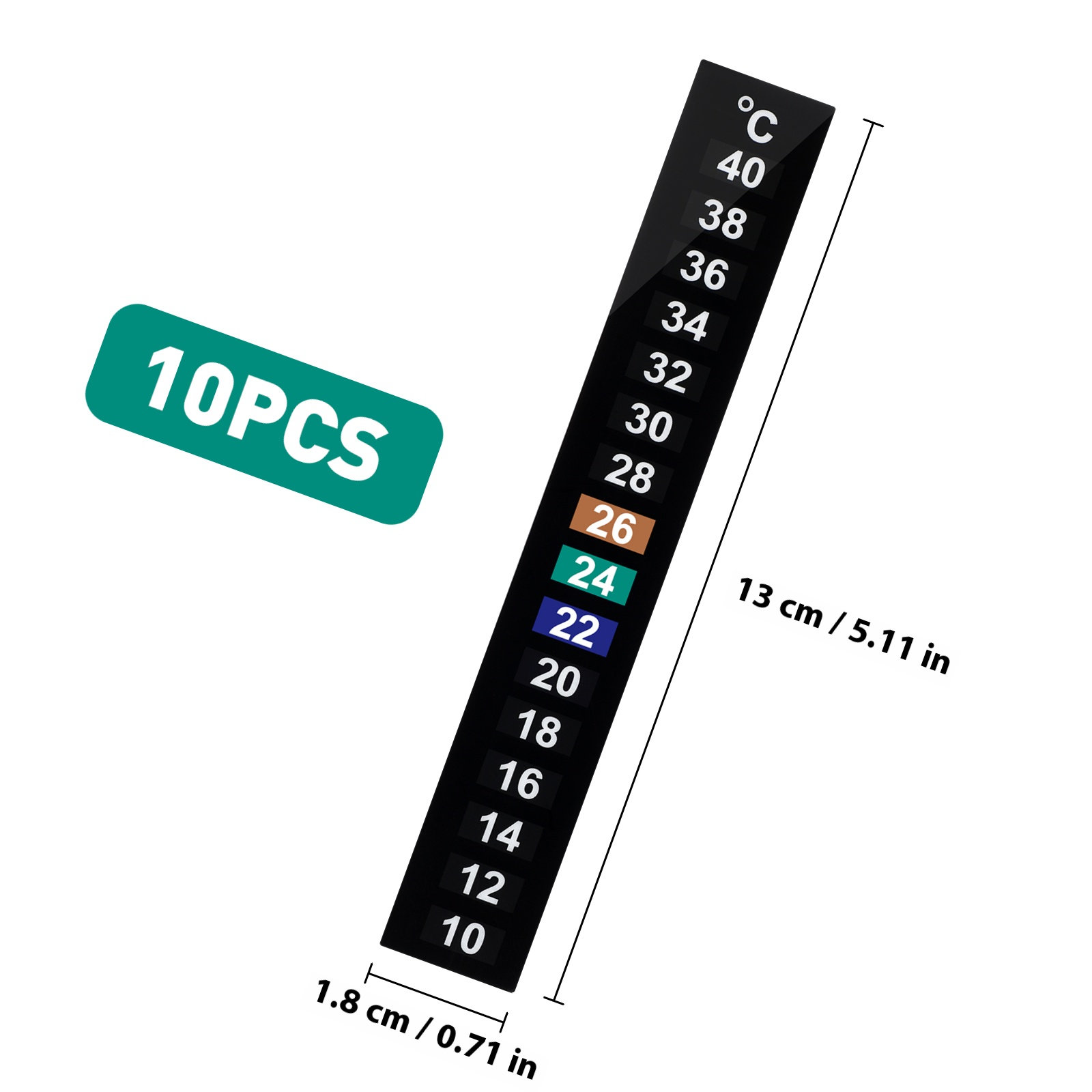 10 Stück Flüssigkristall-Therm – Temperature Strip Thermometer Bewertung und Preis