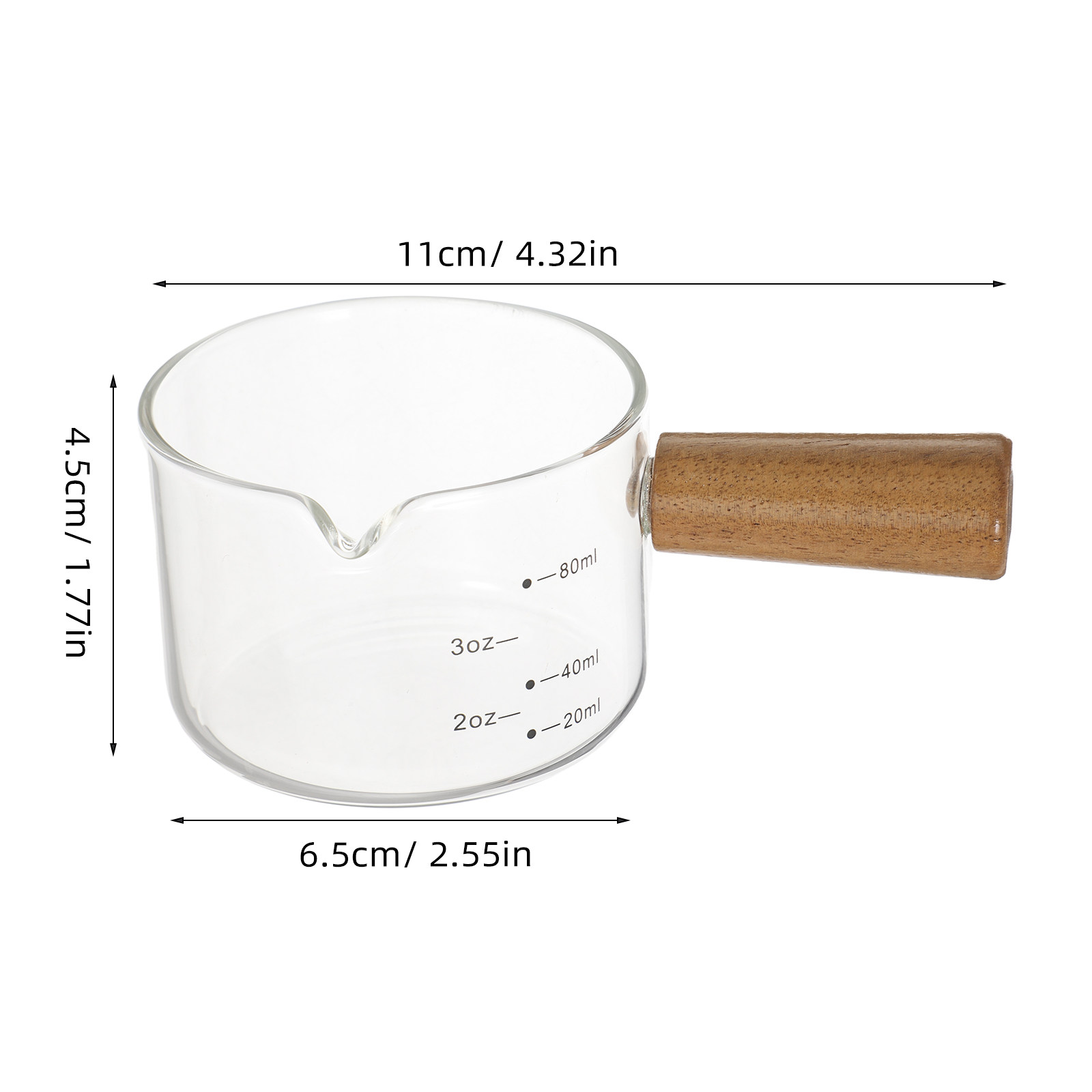 Mini-Glasmilchkrug mit Holzgri – Milk Steaming Pitcher Bewertung und Preis
