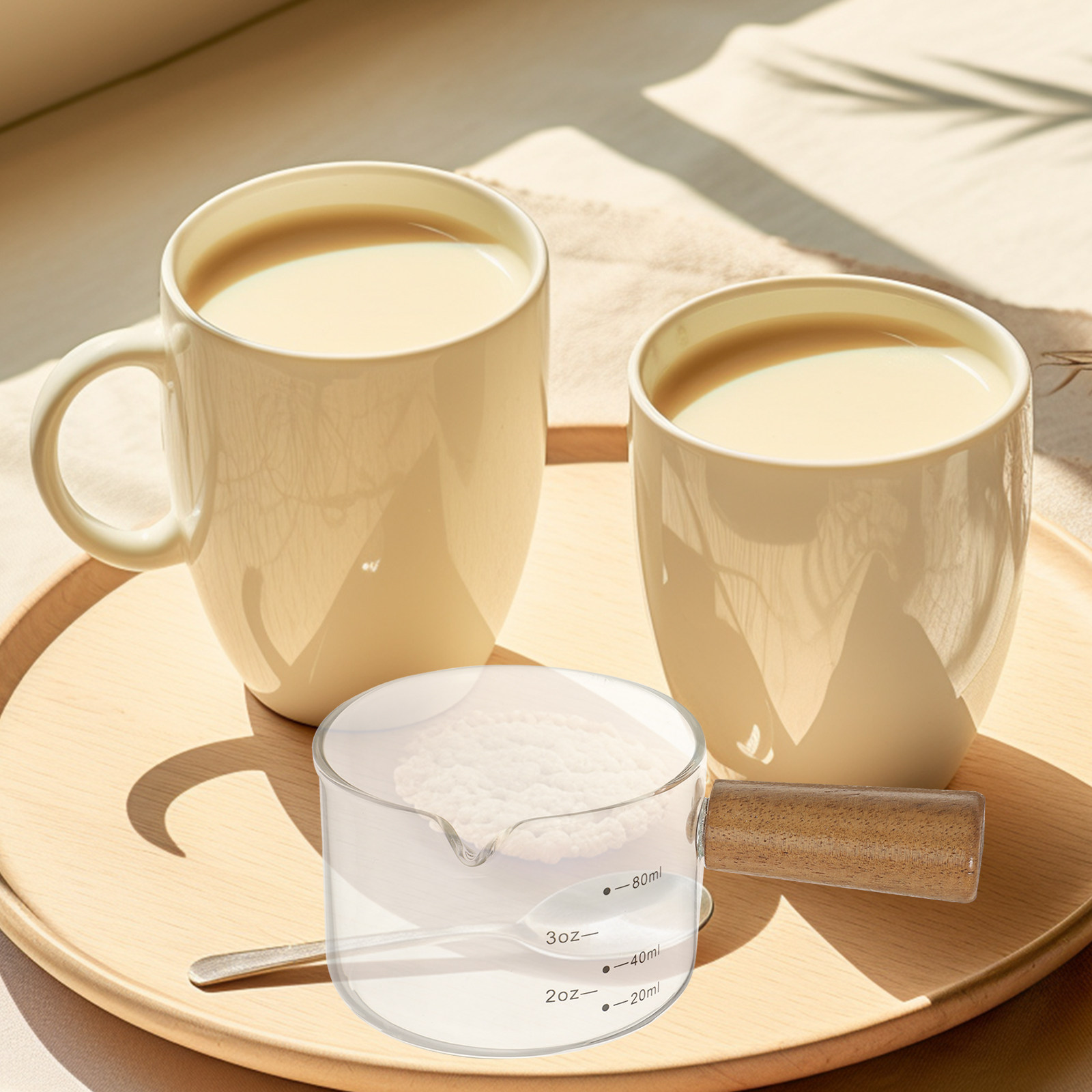 Mini-Glasmilchkrug mit Holzgri – Milk Steaming Pitcher Bewertung und Preis